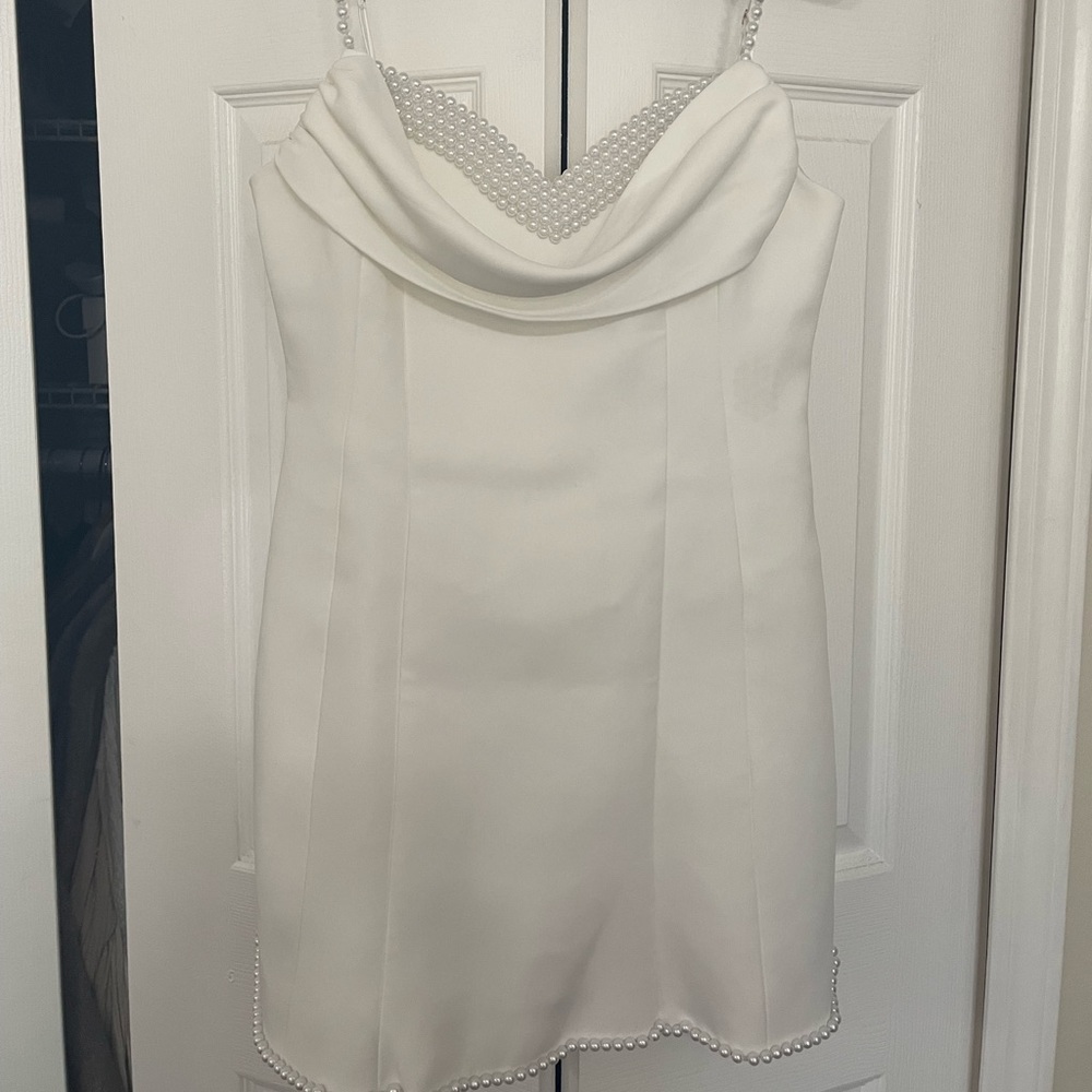 Meshki Suiting Mini Dress - ivory